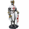 Templar knight figure with sword, shield and cape