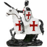 Templer auf Pferd mit Schild und Schwert Figur