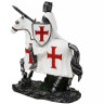 Templar figure on horse with shield and sword