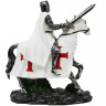 Templer auf Pferd mit Schild und Schwert Figur