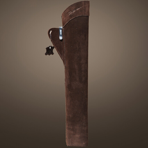 Side Quiver from dark brown Suede