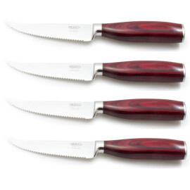 4 steak knives, Ruby action set