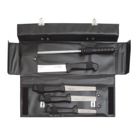 Set of 4 butcher knives and steels 300.0 05/D