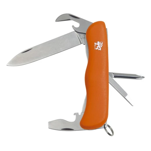 Kapesní zavírací nůž Praktik oranžový 115-NH-5/BK