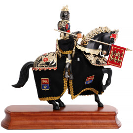 Soška rytíř Černý princ na koni od Art Gladius