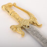 Arabian Sword Alfanje, Gold Finish, 84cm