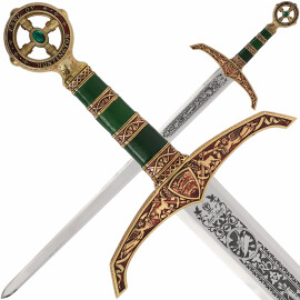 Robin Hood Sword Gold with Deep Etching