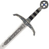 Stříbrný meč Robin Hood s hlubokým leptem