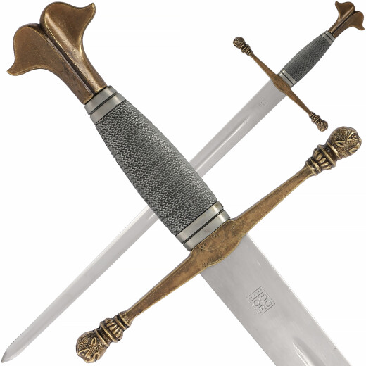 Meč Karel V., mosazný povrch