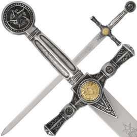Masonic Small Sword oxidised-silver finish