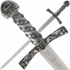 Richard Lion Heart Sword oxidised-silver finish