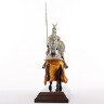 Mounted English Knight with Dragon Helmet with Yellow Caparison