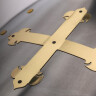 Metal Shield with Golden Templar Cross