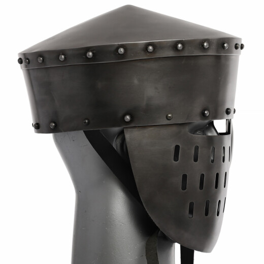 Přechodová kbelcová helma, konec 13. stol
