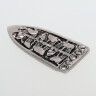 Viking strap end in Jellinge style 10th century silver plated