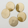 Disc knob 19mm of polished brass, Middle Ages to Modern times