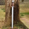 Wikingerschwert mit dreilappigem Knauf, Schaukampfklasse C, 83/93cm Längen