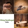 Wikinger handgeschmiedetes Eisenmesser mit Lederscheide