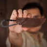 Wikinger handgeschmiedetes Eisenmesser mit Lederscheide