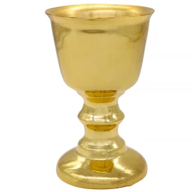 Chalice Goblet with thick stem 150 ml made of pure brass