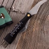 Mushroom knife with brush, bottle opener, corkscrew in belt holster