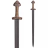 Vikingský meč Dybäck s damaškovou čepelí a pochvou