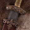 Vikingský meč Dybäck s damaškovou čepelí a pochvou