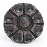 Hand-forged nail with a decorative head eight-petalled rosette