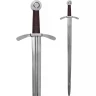Křižácký meč s kotoučovou hlavicí a pochvou, regulérní verze