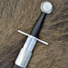 Vrcholně středověký meč s kotoučovou hlavicí a pochvou