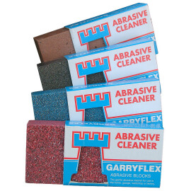 Abrasive gum cleaner for metal etc.