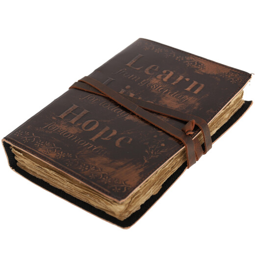 Paper Leather Journal Learn from yesterday Live for today Hope for tomorrow