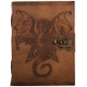 Paper Leather Journal Dragon on Pentagram