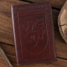 Notebook with embossed dragon on the leather cover 17x12cm