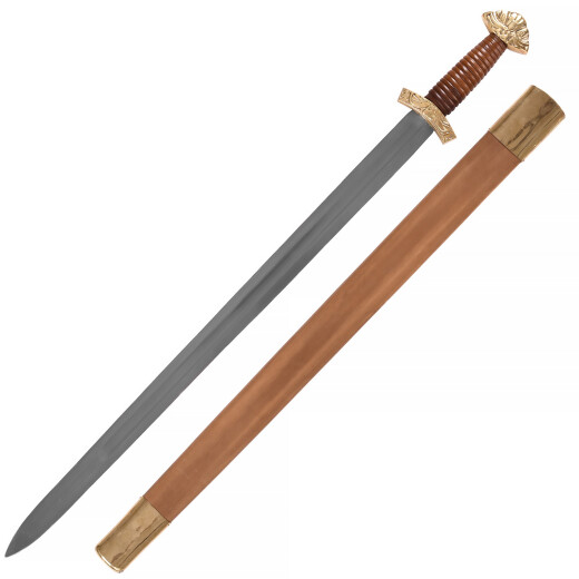 Vikingský dlouhý meč s pochvou kol. 1000