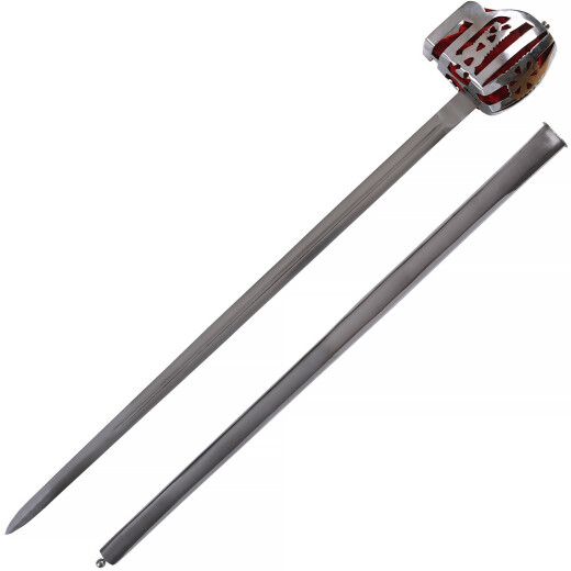 Schottisches Breitschwert mit Stahlscheide, Culloden-Schwert
