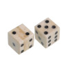 Pair of Bone Dice with inlaid pips