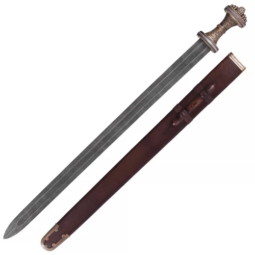Anglosaský meč Fetter Lane s damaškovou čepelí, 8. stol.