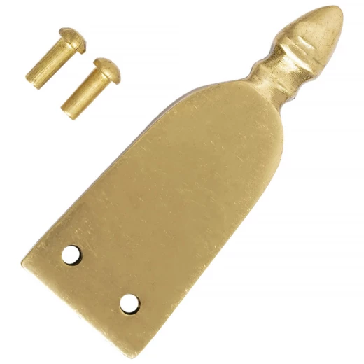 Brass Belt Chape with Acorn