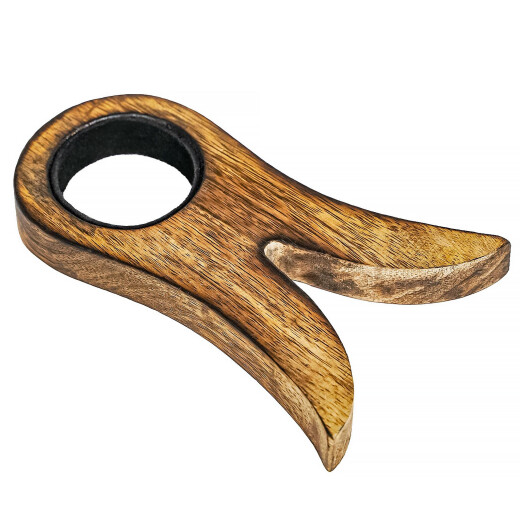 Wooden drinking horn stand
