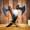 Wooden drinking horn stand