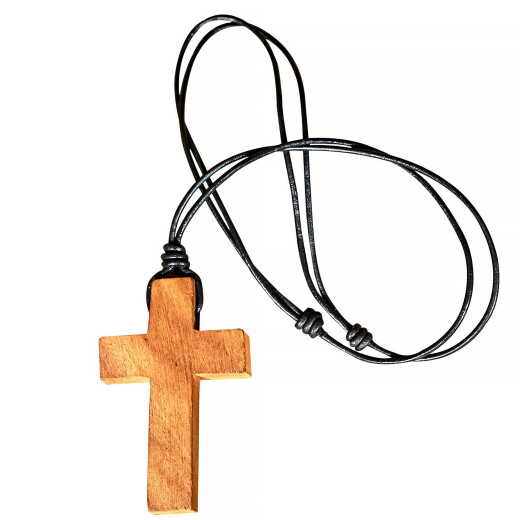 Přívěsek dřevěný kříž 7cm