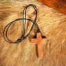 Wooden cross necklace 7cm