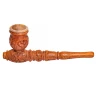 Hand-Carved Pocket Smoking Pipe, Acacia Wood
