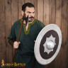Round wooden shield with steel fittings 56cm