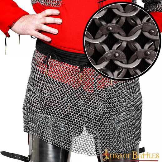 Chainmail apron, 1.1mm solid/riveted rings ID 9mm