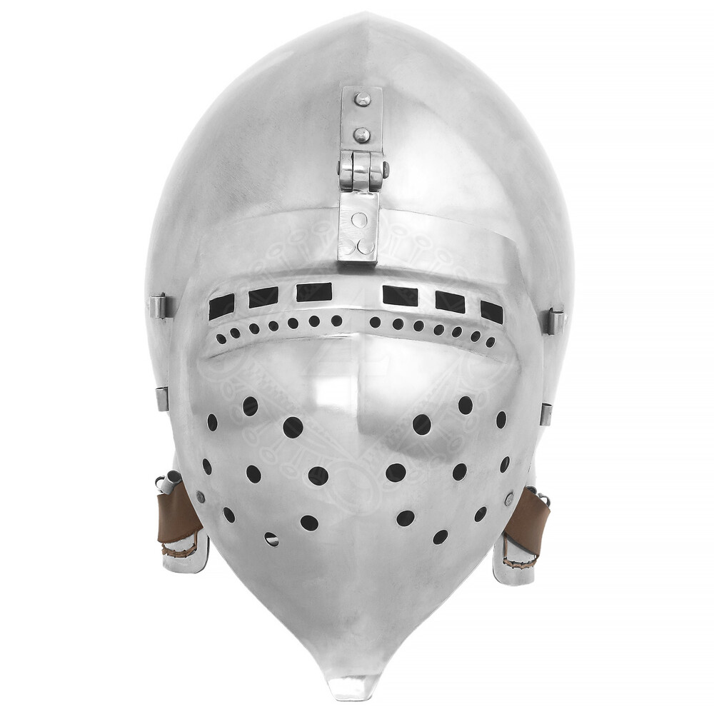 GDFB Deutsche Beckenhaube Mit Klappvisier - Mittelalter Helm Größe L