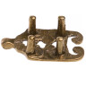 Viking or Celtic brass belt buckle - only strap end