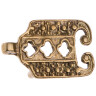 Viking or Celtic brass belt buckle - only strap end