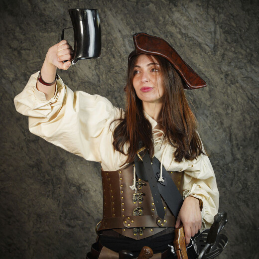 Dámský kožený korzet pirátka Anne Bony